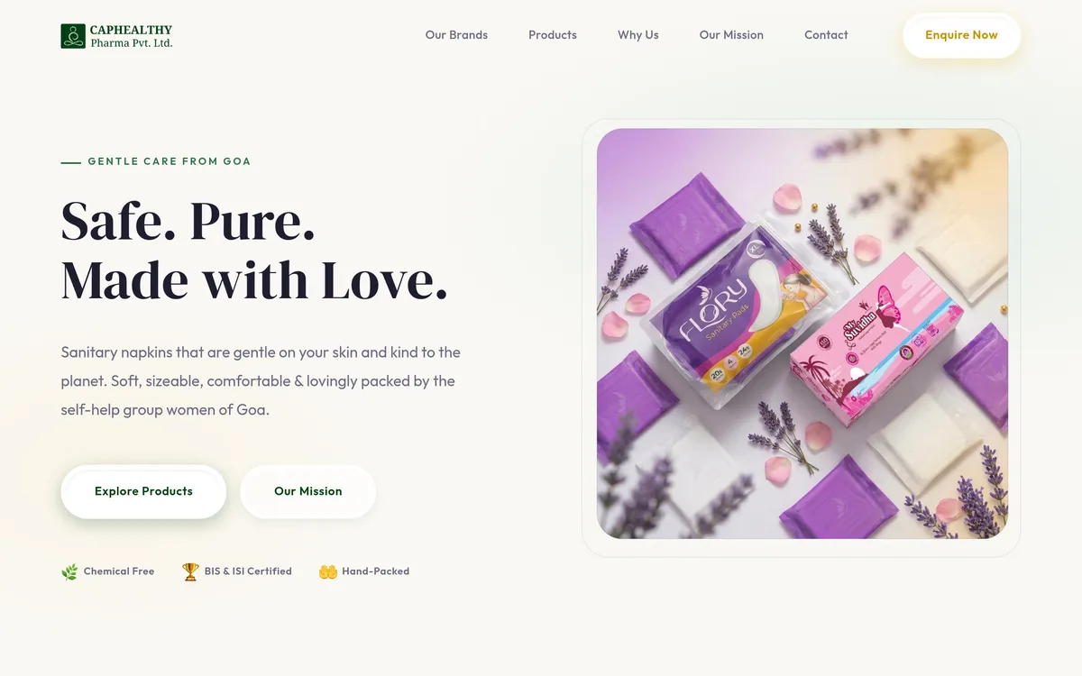 CapHealthy Pharma Hero Section