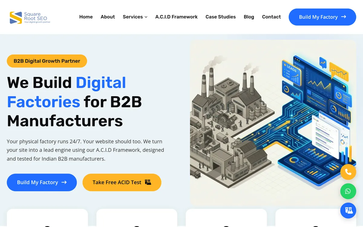 Square Root SEO Hero Section