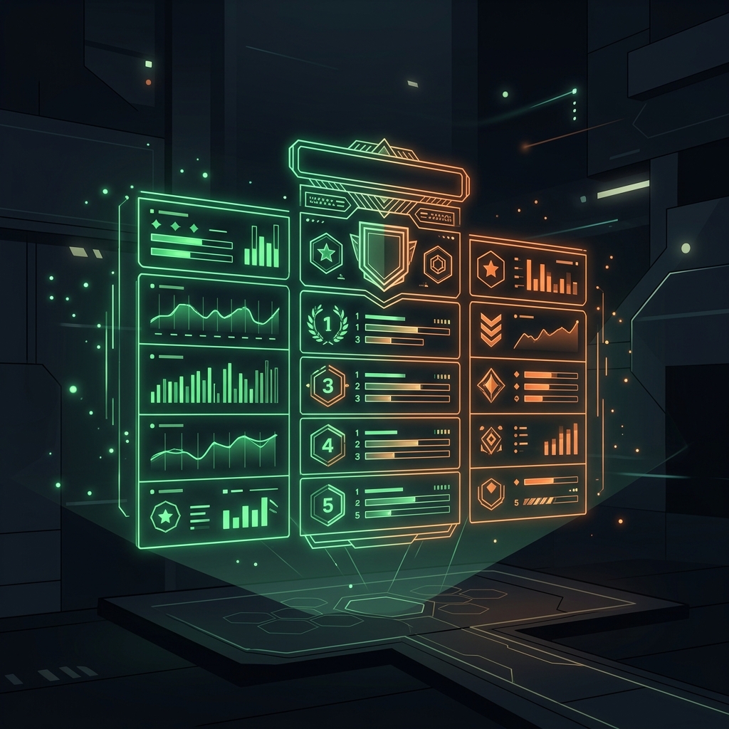 LLM Leaderboard Holographic Interface