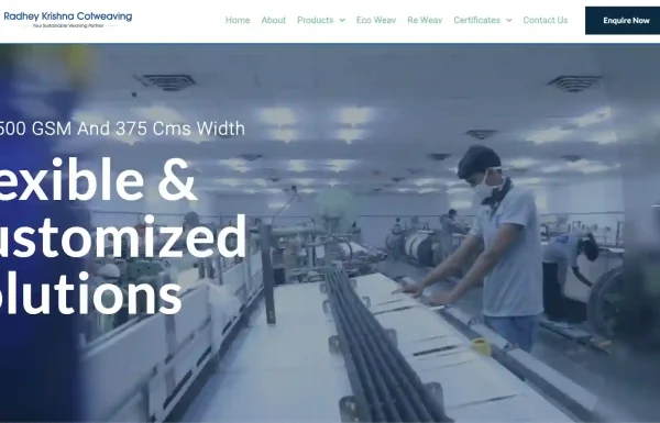 Factory Image hero section of the website